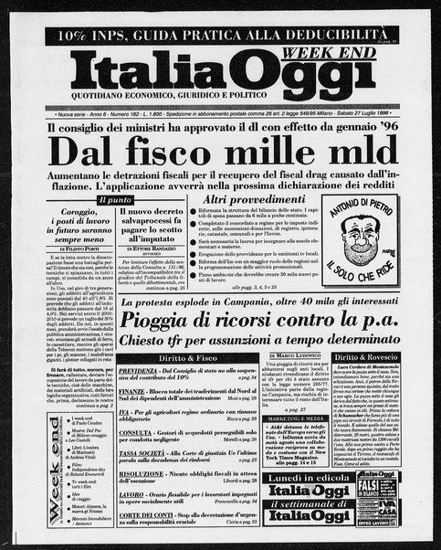 Italia oggi : quotidiano di economia finanza e politica